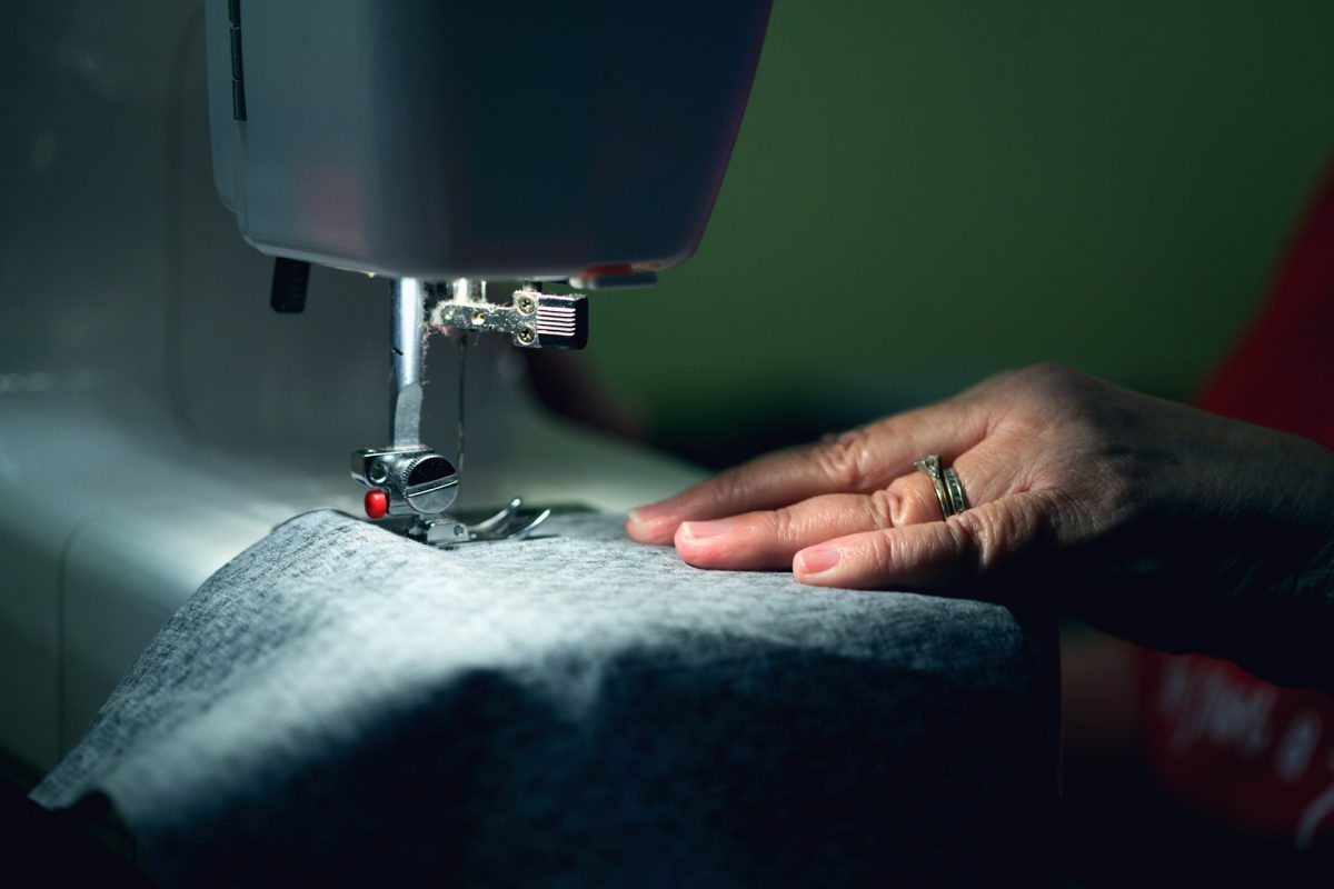 person sewing